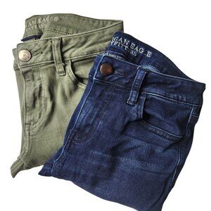 American Eagle Super Stretch Denim Jegging Pants Bundle of 2 Size 8